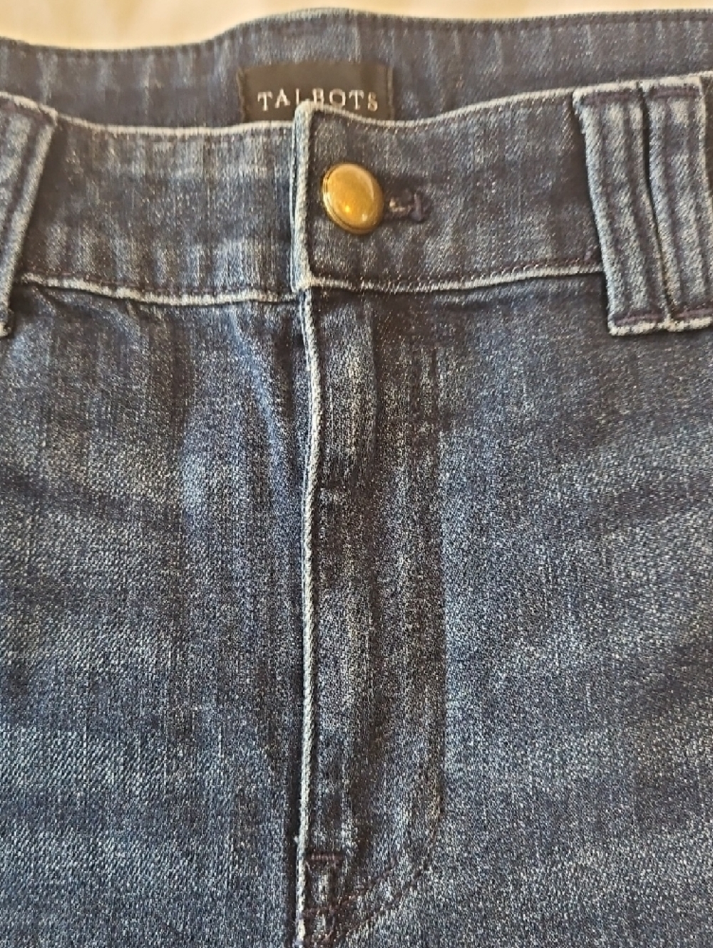 Dark Blue Wide-Leg Women’s Jeans By Talbots - Picture 4 of 7